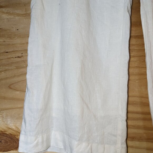 WEEKEND LA Arlo Linen Pants Womens Large Cream White Lounge Pockets Neutral Cozy - Picture 6 of 15